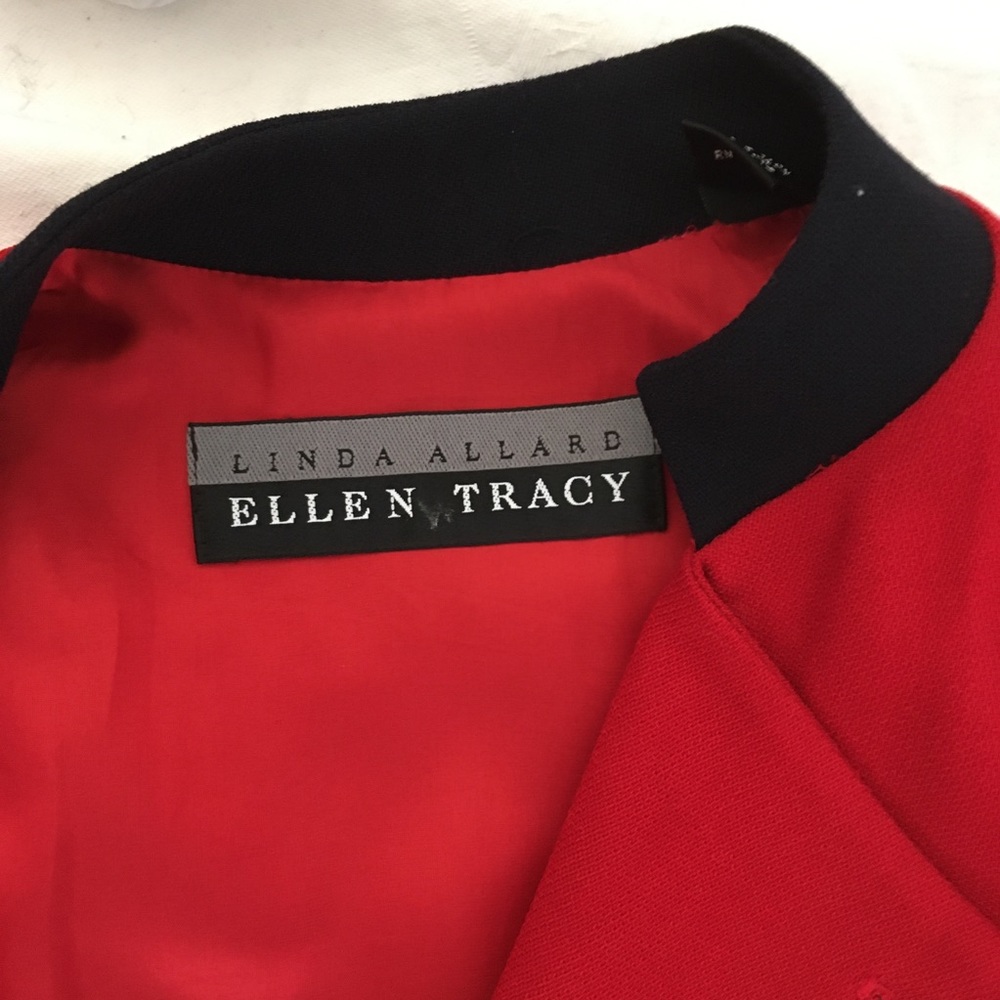 Linda Allard Ellen Tracy Red Wool Peacoat - Picture 5 of 7